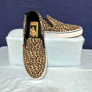 Vans size 9.5. Leopard print. Excellent condition.